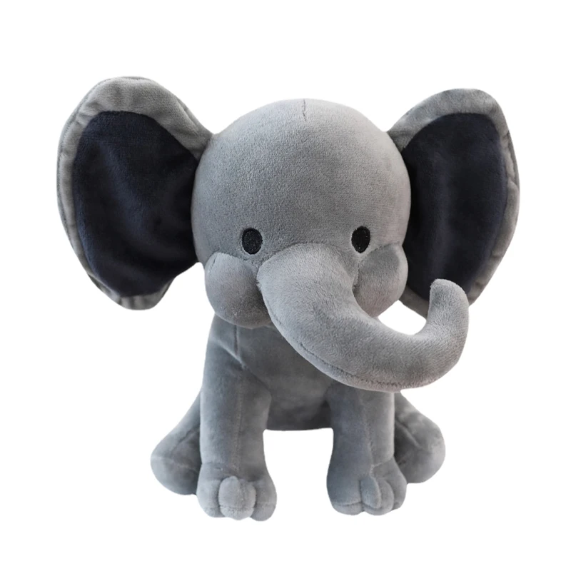 Elephant Plush Toys Baby Room Decorative Stuffed Dolls for Slepping 25cm Kawaii Animal Child Kids Plushiies Toy Pink Grey Doll