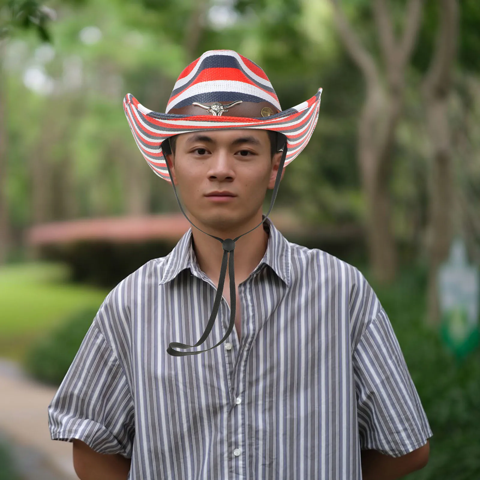 قبعة رعاة البقر الغربية قبعة الشمس لأداء المهرجانات هدية عيد ميلاد ديكور زي الدعامة للبالغين للجنسين #3