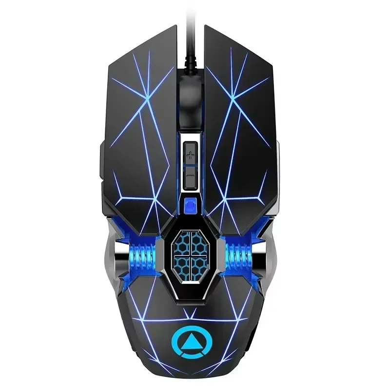 

ZLRLMHY Wired Gaming Mouse Ergonomic RGB Mute Mouse Backlit 3200dpi 6 Button USB Mechanical Mause for PC Laptop Computer Gamer