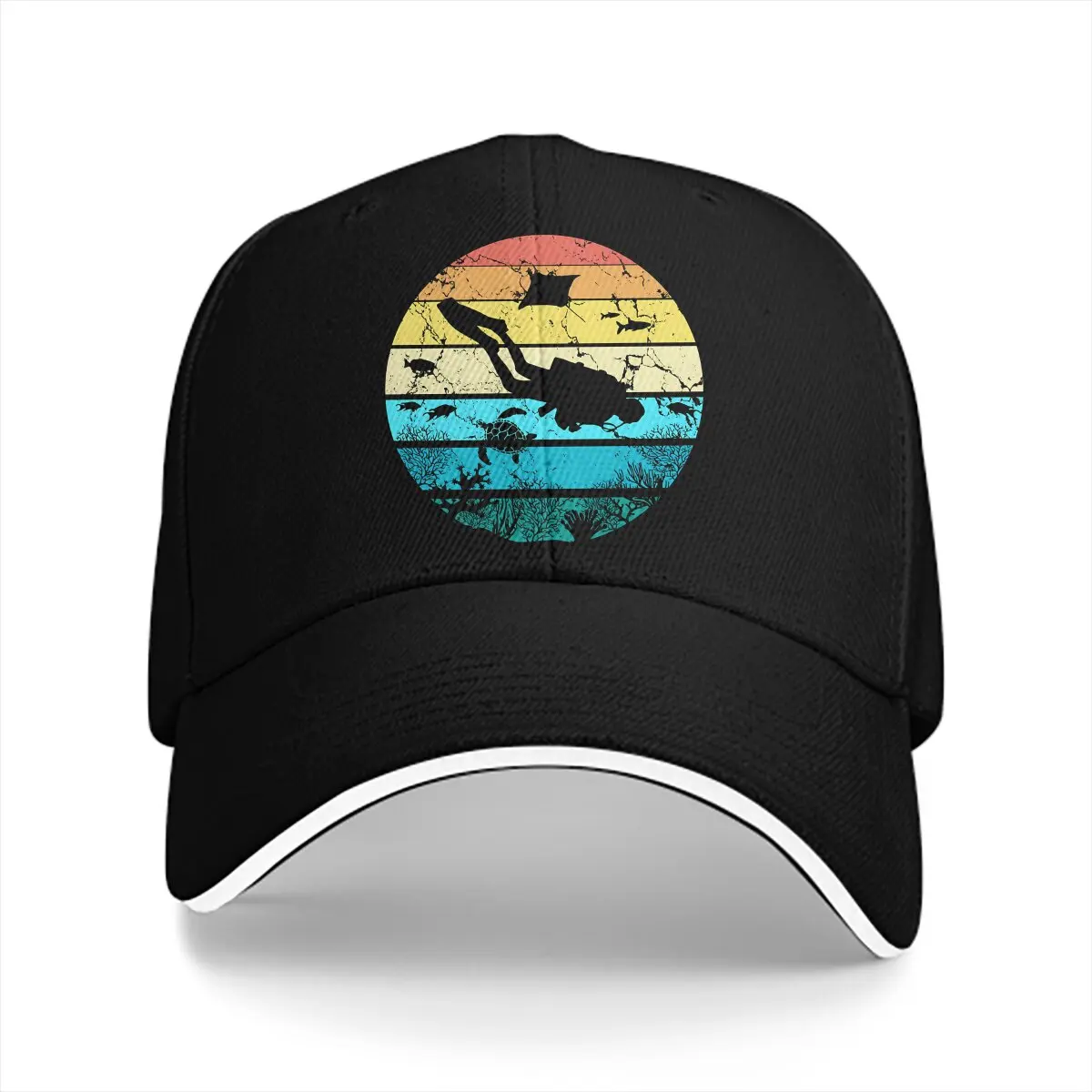 Summer Cap Sun Visor Retro Scuba Hip Hop Caps Diving Dive Cowboy Hat Peaked Hats