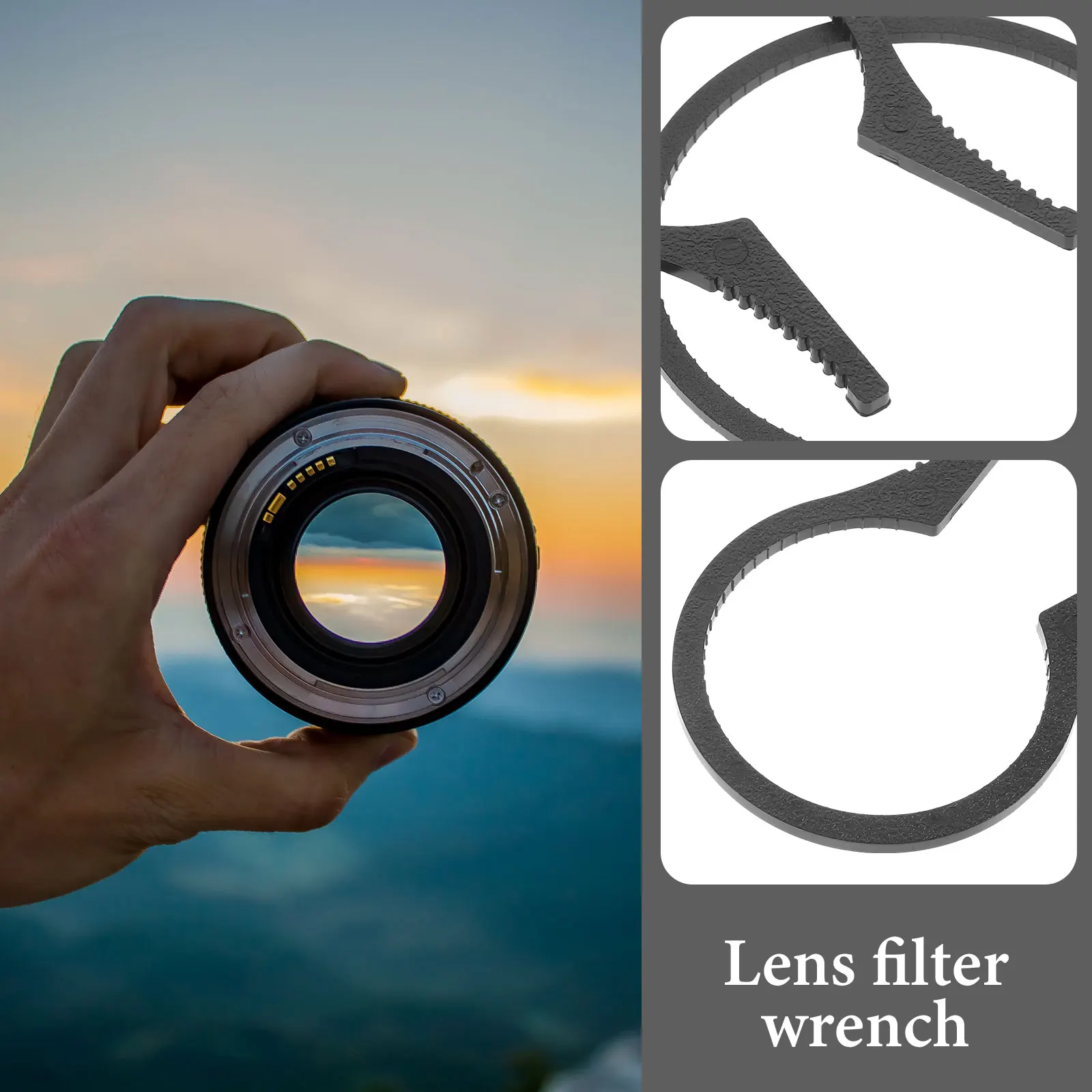 

4Pcs Lens Filter Wrench 48-77Mm Adjustable Range Professional Plastic Filter Removal Tool for Camera Lens Maintenance Repair