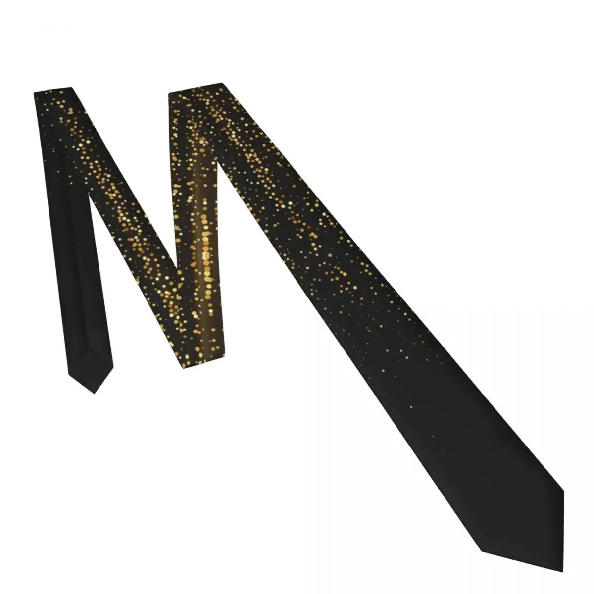 Falling Golden Sparkles Glitter Tie For Men Women Necktie  Clothing Accessories