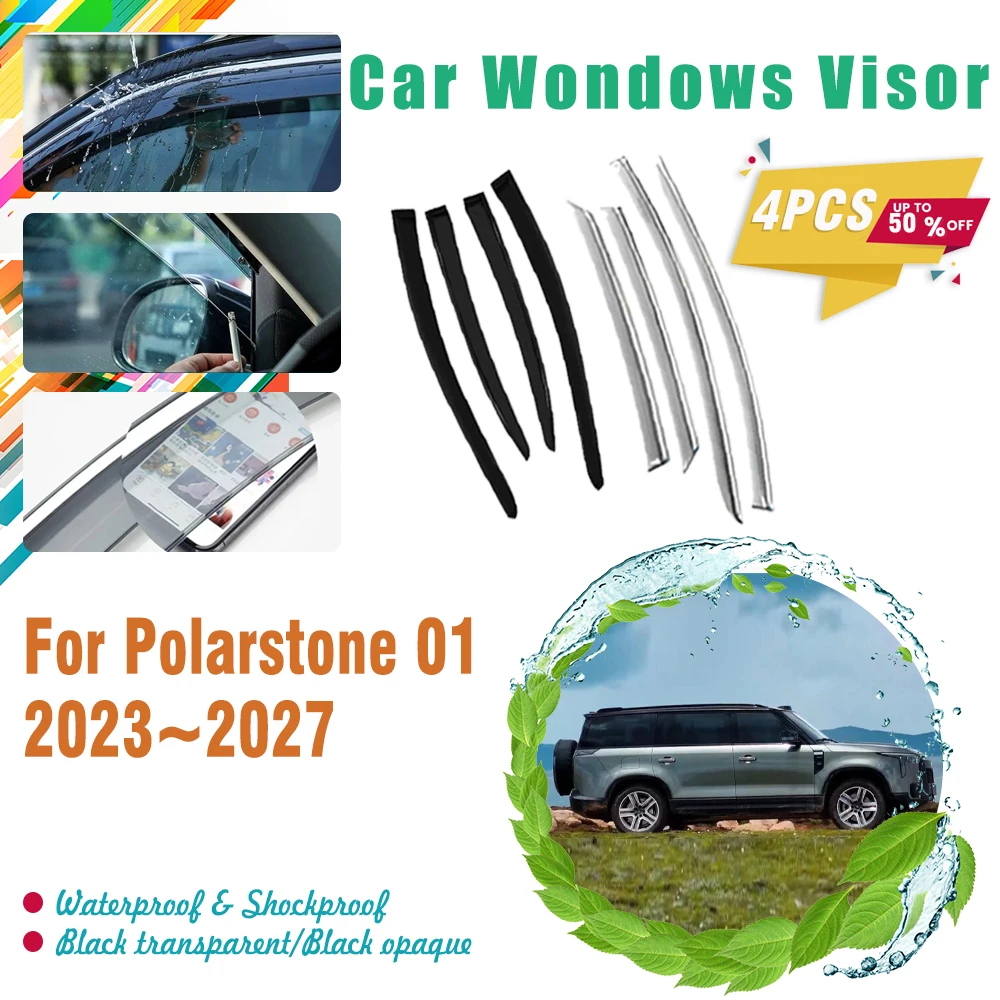 

Car Windshields Fit For Polar Stone 01 Polarstone 01 ROX 2023~2027 Sun Rain Window Visors Rain Guard Trim Cover Auto Accessories