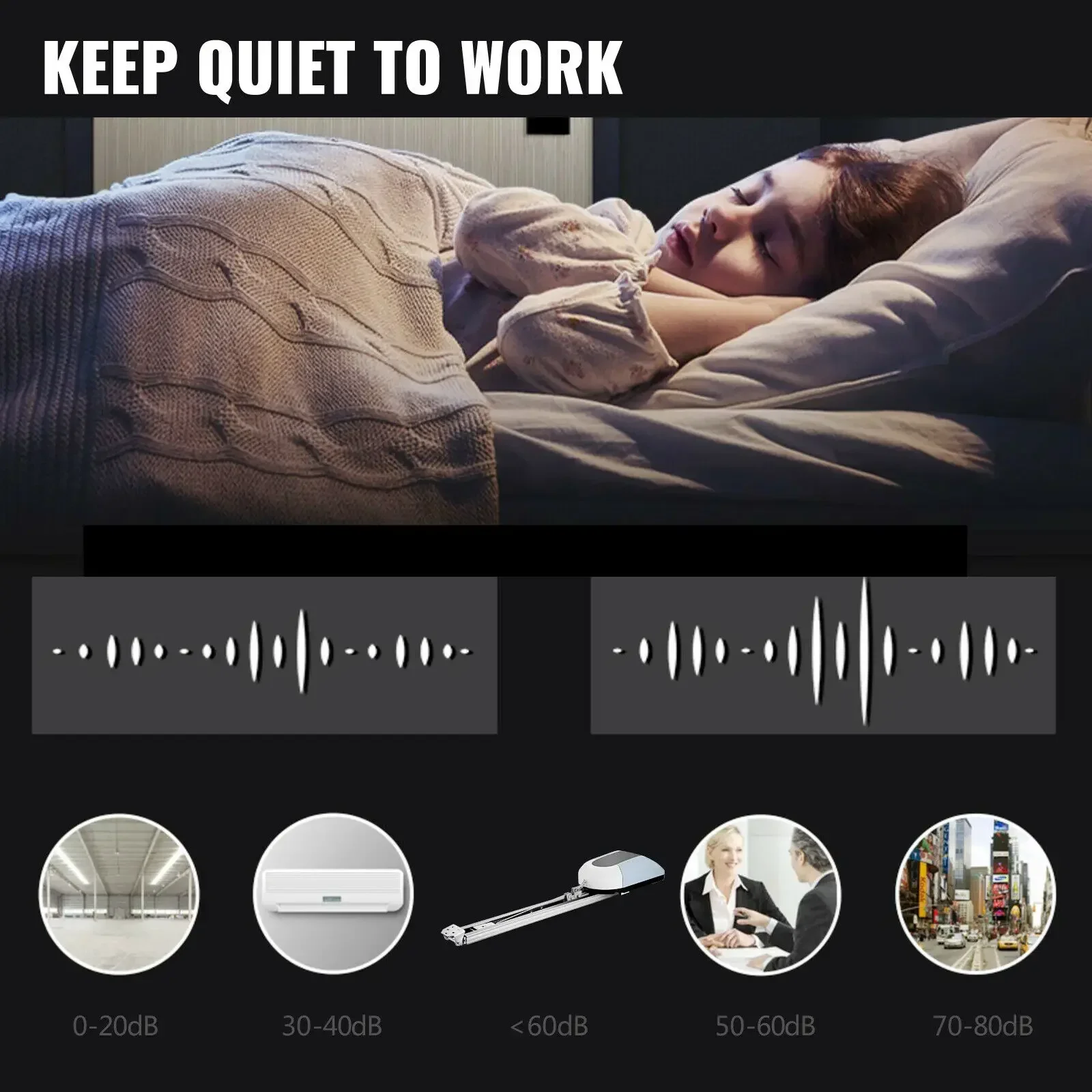 Sihao Automatic Garage Door Opener Electric Operator Automatic Gate Openers Sliding Gates Kit with Remotes Sliding Gates Kit