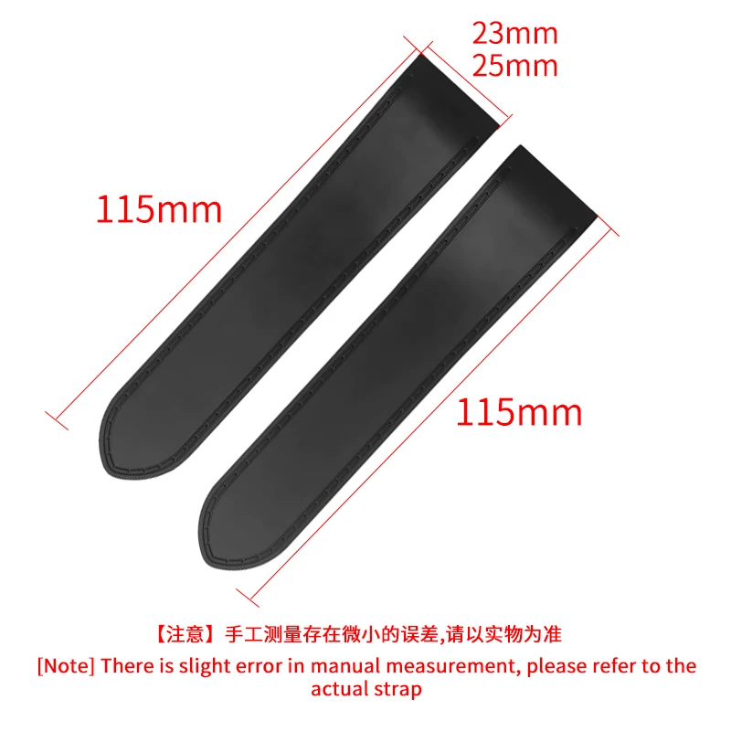 For Cartier Santos Sandoz 100 Large Silicone Rubber Watchband High Quality Soft Comfortable Waterproof Sweatproof 23mm 25mm