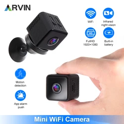 ARVIN-Mini caméra domestique sans fil, caméscopes WiFi HD 1080P, vision nocturne, détection de mouvement, enregistreur vidéo