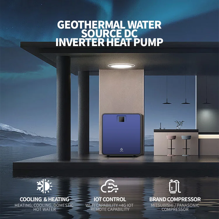 R290 Geothermal Heat Pump Ground Source Manufacture 10Kw Floor Heating Domestic Hot Water Heater