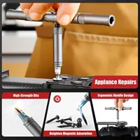 VMAN 24in1 Multifunction Ratchet Screwdriver Set Multi Magnetic Bits Mini Repair Tool Kit Household Tool For PC & Desk Etc. 6