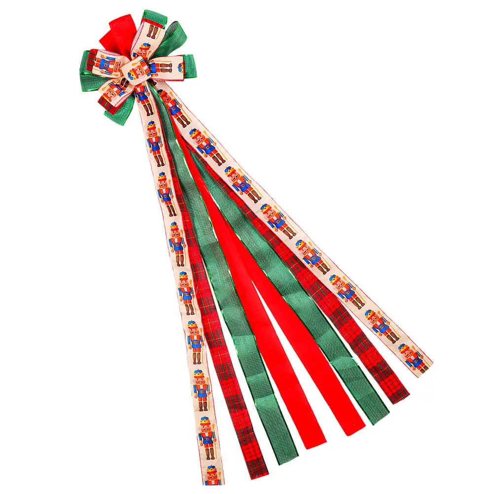 

Christmas Tree Topper Large Bowknot Elegant Decorative Bow Xmas DIY Ornament Festival Adornment for Home Shop Party Scene