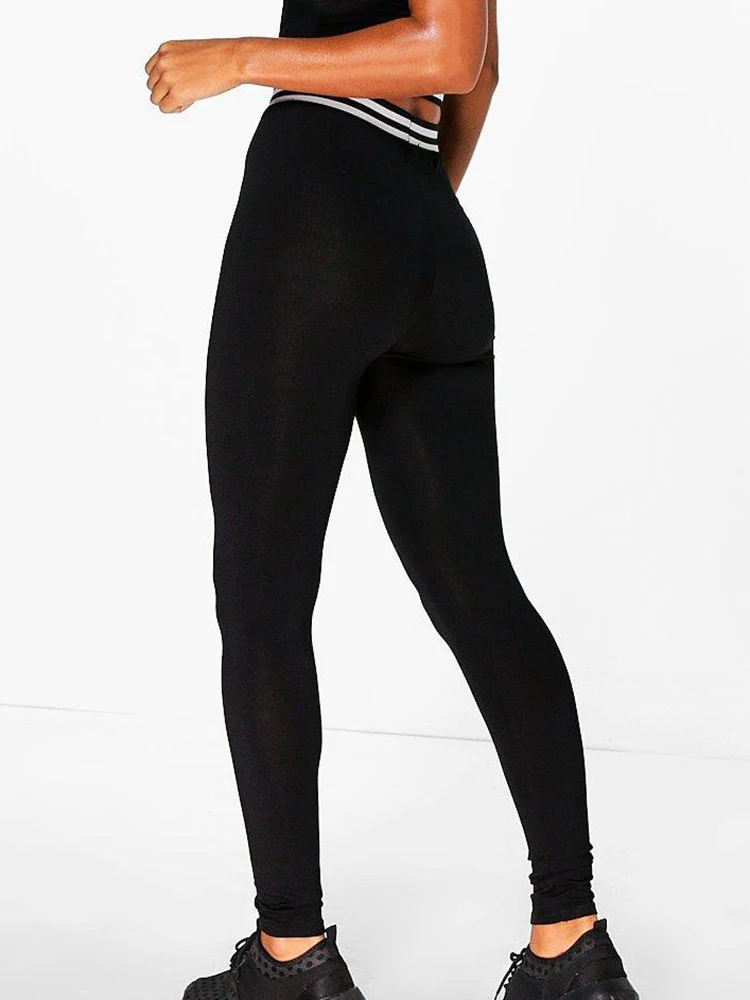 Sportlegging Scrunch Fitness Yogabroek Zwart Wit Gestreept Dameslegging Butt Jegging Gym Workout Leggins