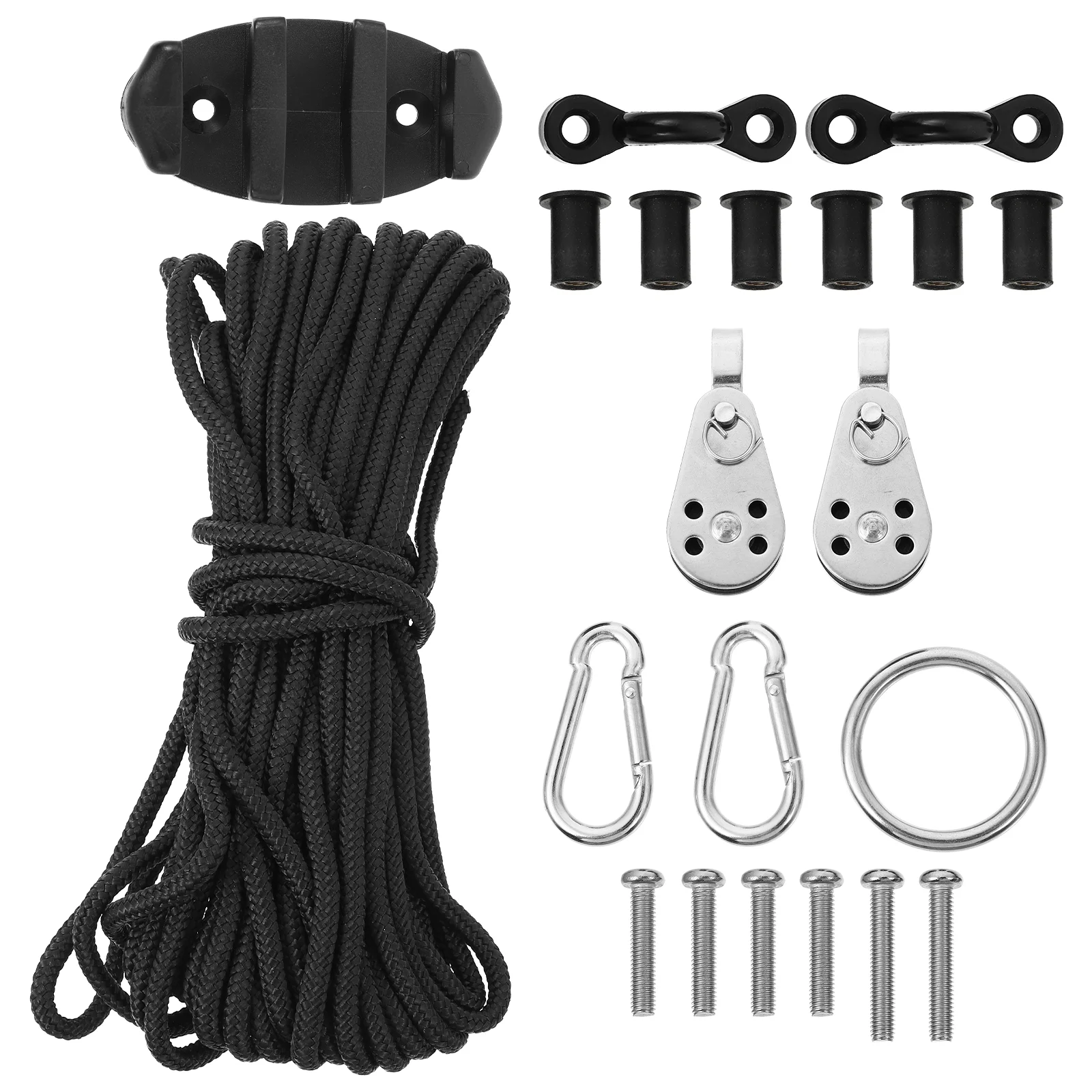 

Kayak Kit Anchor Fishing Rod Holder Accessories Kayaks Rolling Cart Trolley Pulley for System