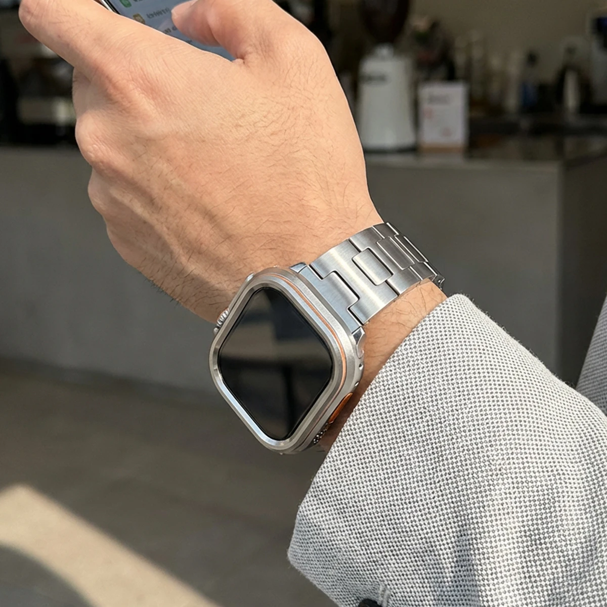 Case for Apple Watch Ultra 49mm Luxury Metal Bumper Protector Frame for iwatch Ultra 3 2 1 49mm Accessories Protective Cover