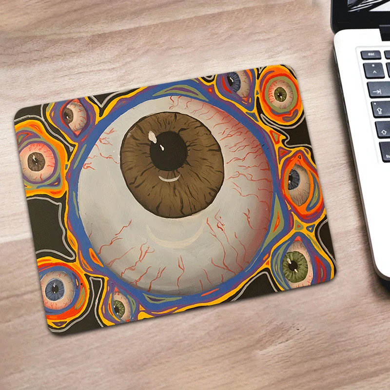 

Яркий глаз, художественный дизайн, игровой коврик для мыши, противоскользящий резиновый, большой, многоцветный, с иллюстрацией глаз, настольный, подходит для офисной HD-печать