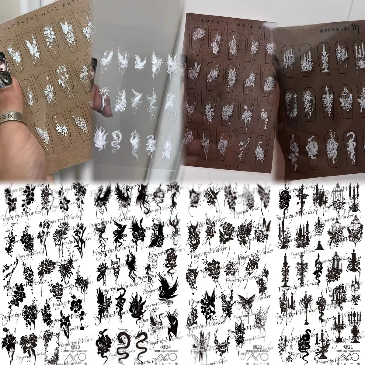 1PC Flowers Nail Stamping Plates Leaf Floral Butterfly Line Printing Stencil Nail Stamp Templates Nail Art Tools