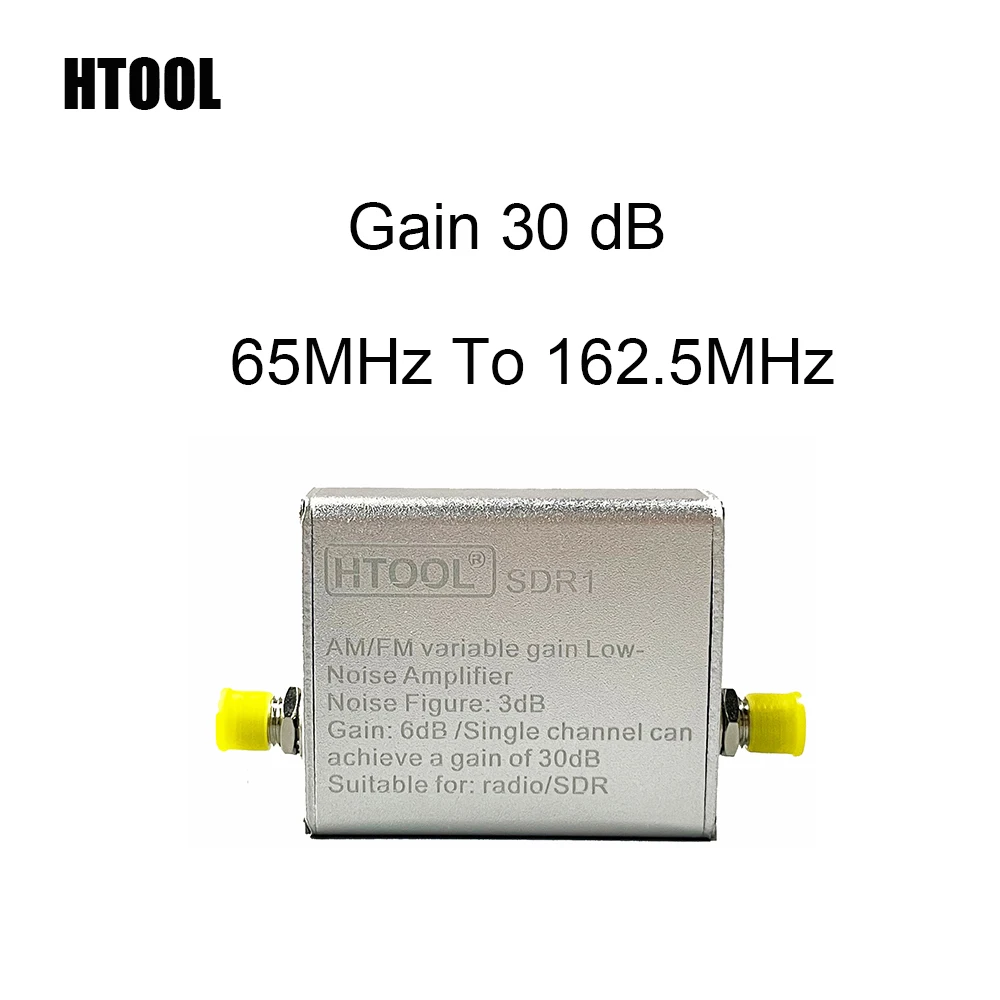 

HTOOL SDR1 Low Noise Amplifier 65-162.5MHz Gain 30dB FM Antenna Signal Amplifier SDR Radio LNA Wideband Preamplifier Full Band