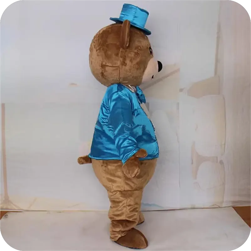 Costume de mascotte d'ours en peluche pour adultes, cosplay de Noël, robe de fête de carnaval, ensemble rigour, ours de mariage, robe de lapin de Pâques