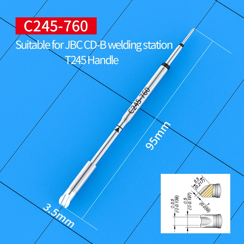 C245 Lötspitze C245-067 758 760 762 785 790 259 938 für JBC T245 Lötstation Reparatur Handy PCB SMD Werkzeuge – Detail 13