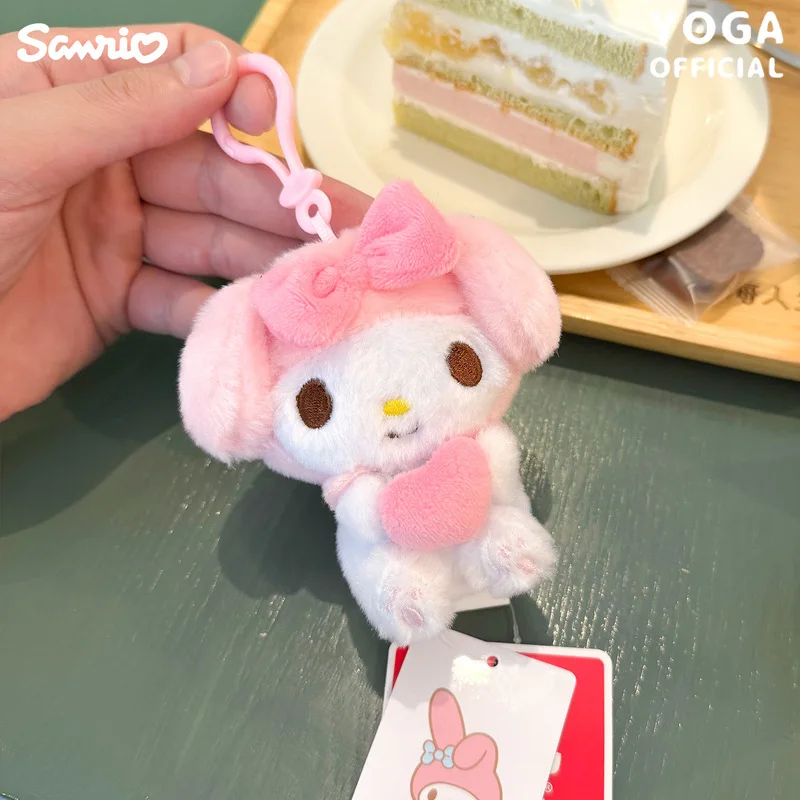 Anime My Melody Plüschtiere Cinnamoroll Puppe Schlüsselanhänger Anhänger Kawaii 8,5/9,5 cm Paar Buch Verpackung Dekoration Urlaub Geschenke