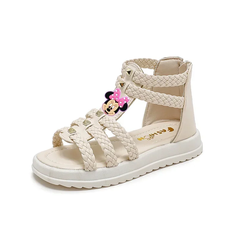 صنادل ديزني ميكي ماوس للأطفال صنادل صيفية بحزام للفتيات أحذية أطفال ميني