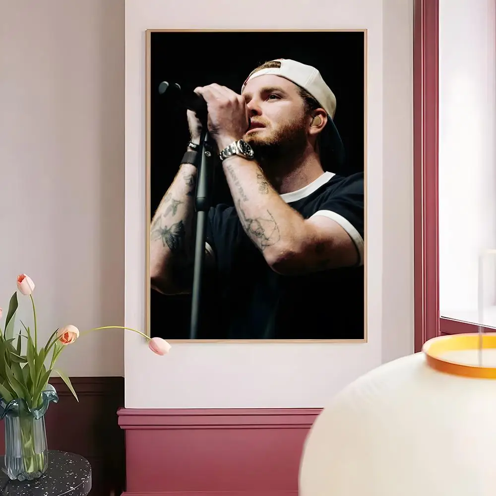 المغني أليكس وارن اللوحة الخط HD طباعة تجعد الحرة جدارية الفن صور لغرفة المعيشة ديكور جدران المنزل قماش