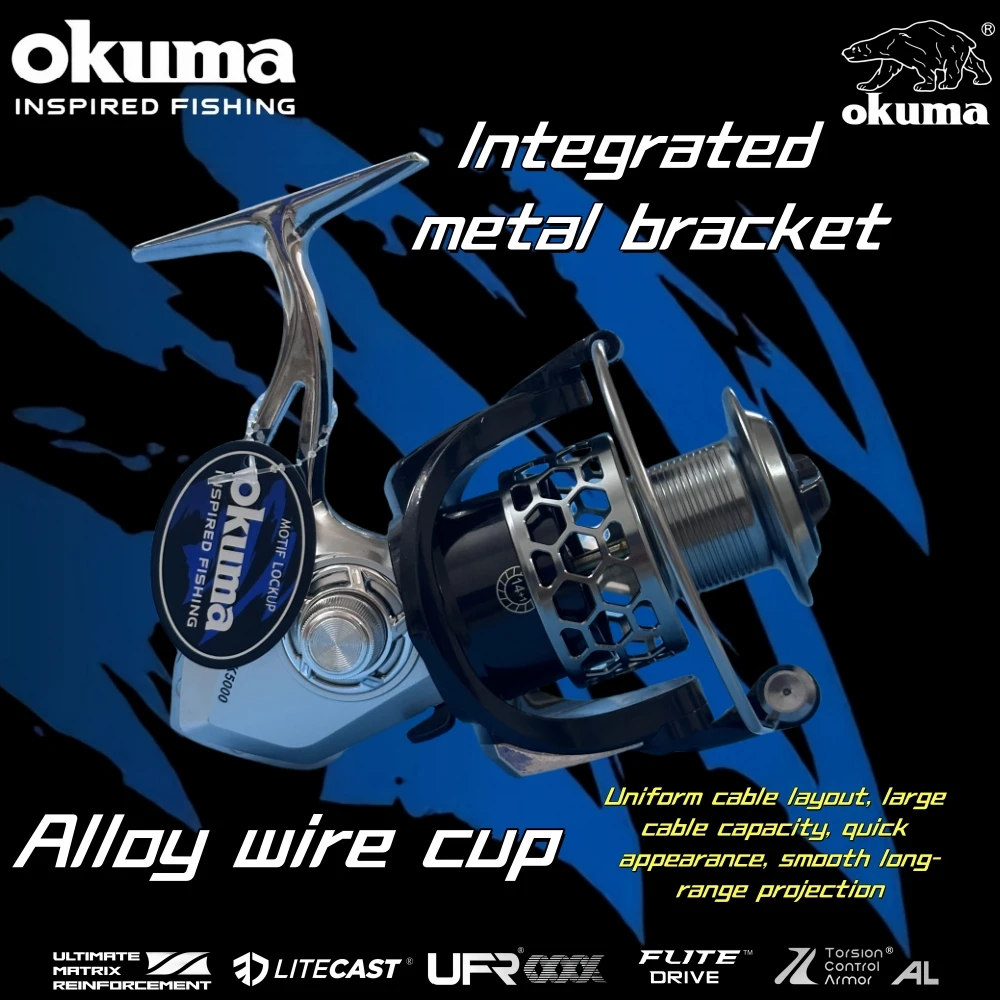 Imagem -03 - Okuma-carretéis de Pesca de Alto Desempenho Carretéis de Giro Todo o Metal 18kg Max Drag14 Mais Rolamento 5.2:1 4.9:1gear Ratiogift Line