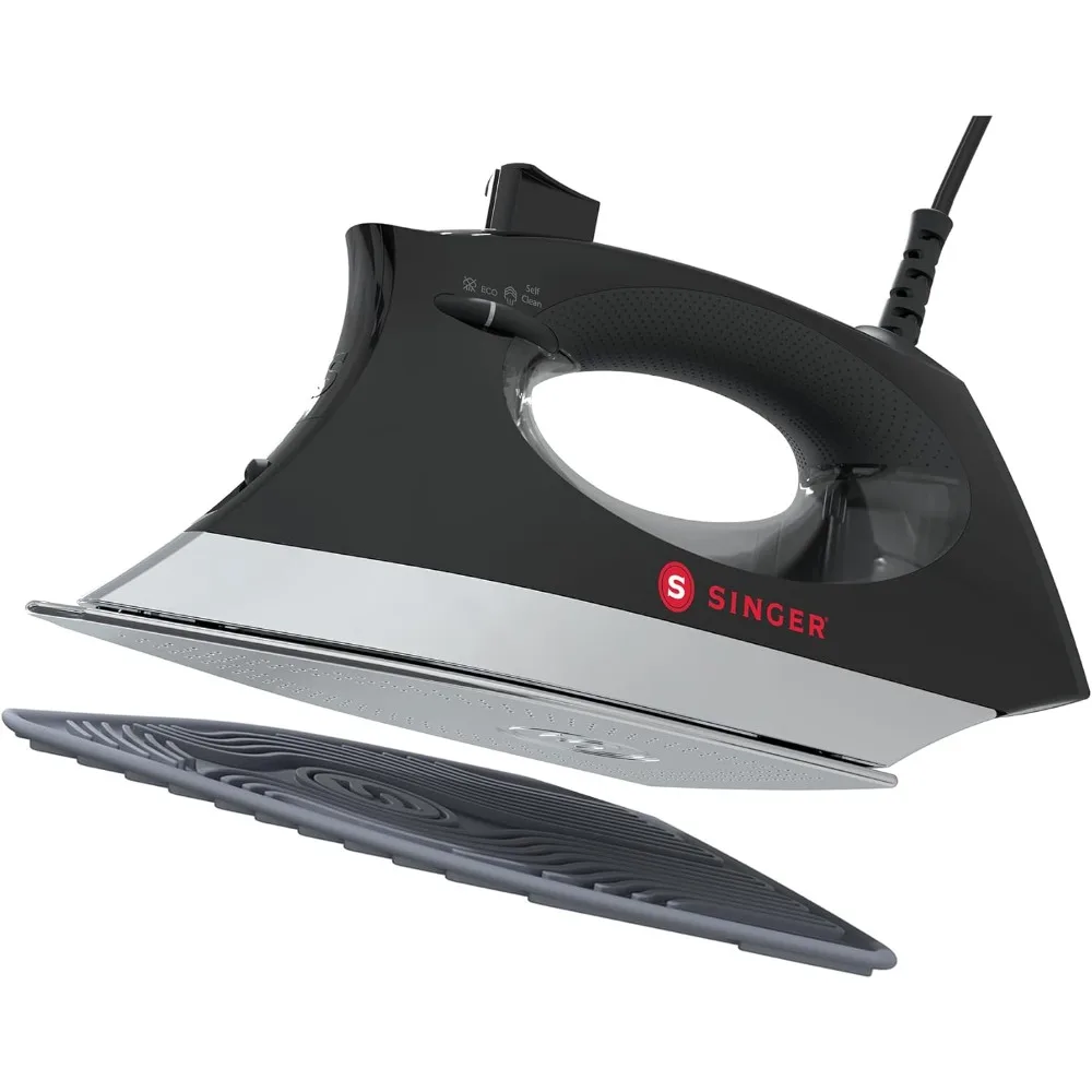 

Steam Iron Steamer 1800W with Stainless Steel Plate Precision Tip Vertical Steam Auto Shutoff 300ml Tank Capacity Black