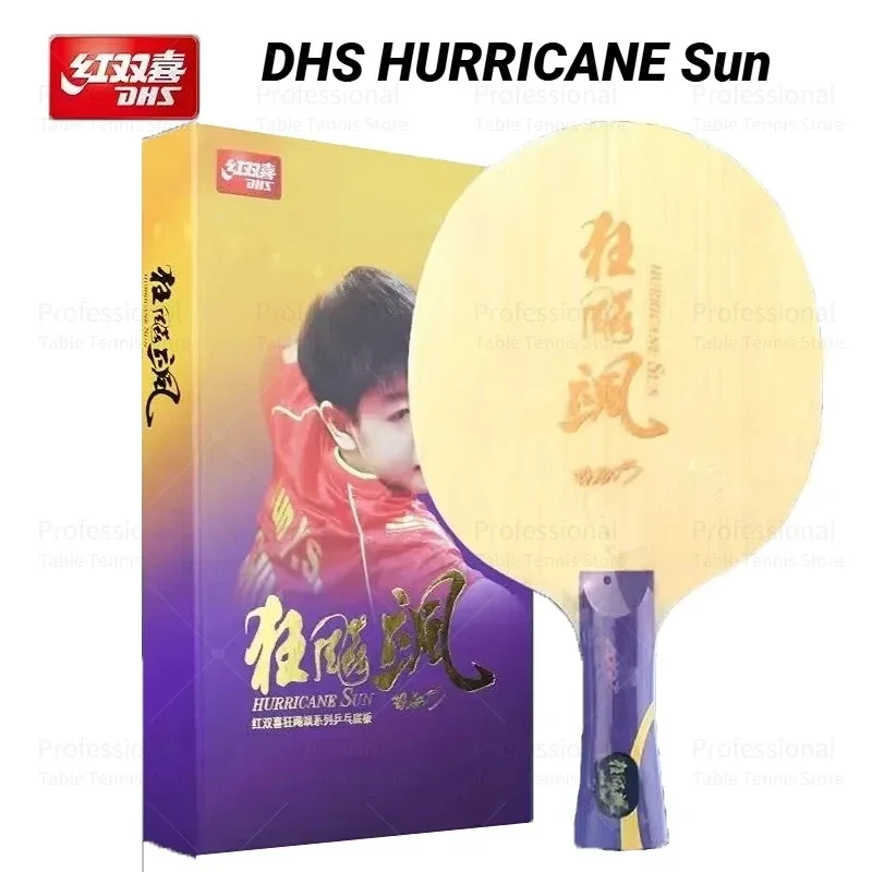 DHS Hurricane Sun Table Tennis Blade 5 Wood 2 AC OFF++ PingPong Blade of Sun Yingsha World Champion with Original Box