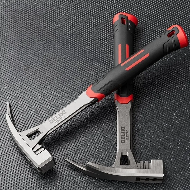 High-carbon Steel Hammer Portable Outdoors Stone Digging Geological Exploration Hammer Hardened Industrial Grade Hand Tools