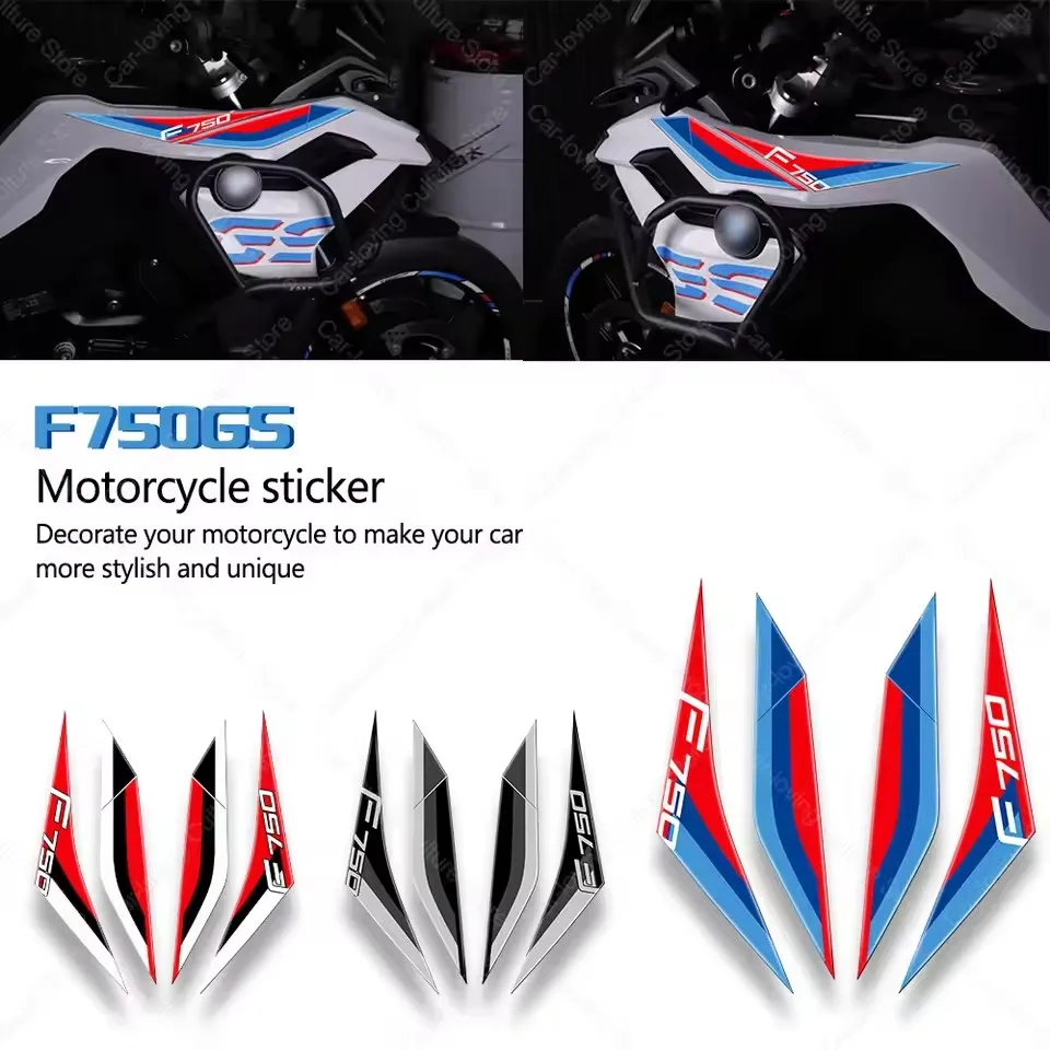 

For F750GS Motorcycle Accessories 3D Gel Front Mouth On Both Sides Decal Stickers 3D Epoxy Resin Waterproof Sticker