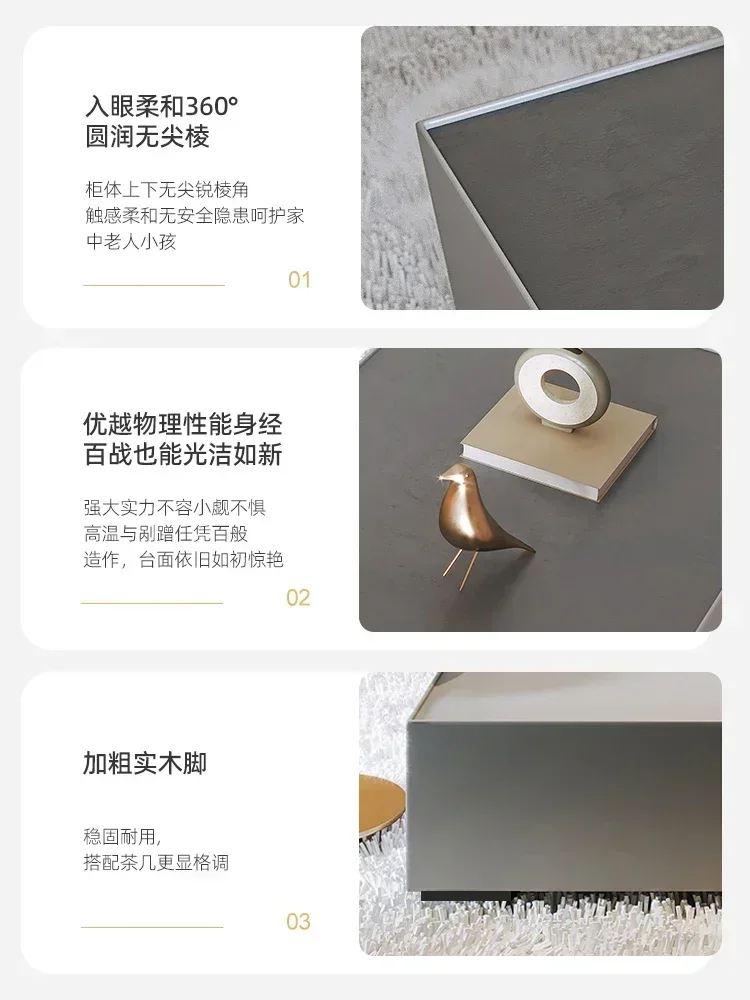 Household Light Luxury round Small Apartment Size Child and Mother Combination Rectangular
