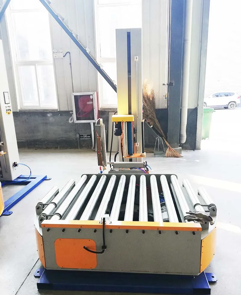 Full Auto Wrapping Machine with CE Certification /Pallet Stretch Wrapper with Roller Conveyor System