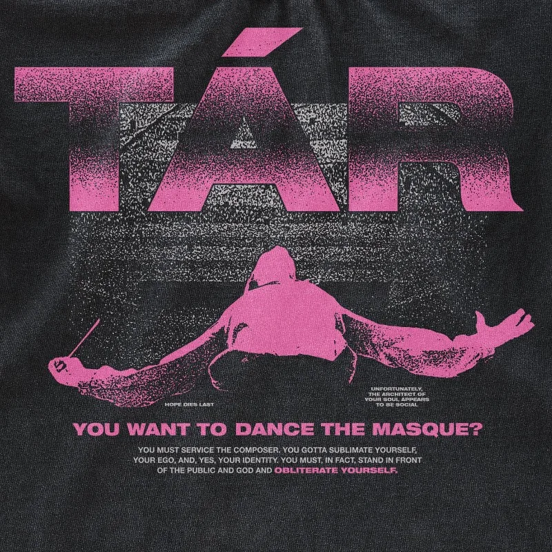 تار فيلم تي شيرت تقليدي أسود كلاسيكي تي شيرت جرافيك تي شيرت تار فيلم تي شيرت كيت بلانشيت ملابس الشارع الشهير طباعة نمط علوي