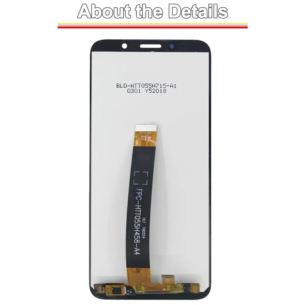 Repair kit for Motorola Moto E6 Play monitor touch screen digitizer replacement component XT2029 with border and back cover