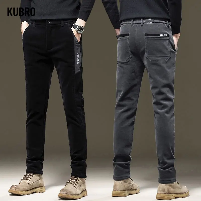 

Осенние и зимние вельветовые легкие коммерческие повседневные брюки для мужчин удобные универсальные модные и повседневные мужские джинсы