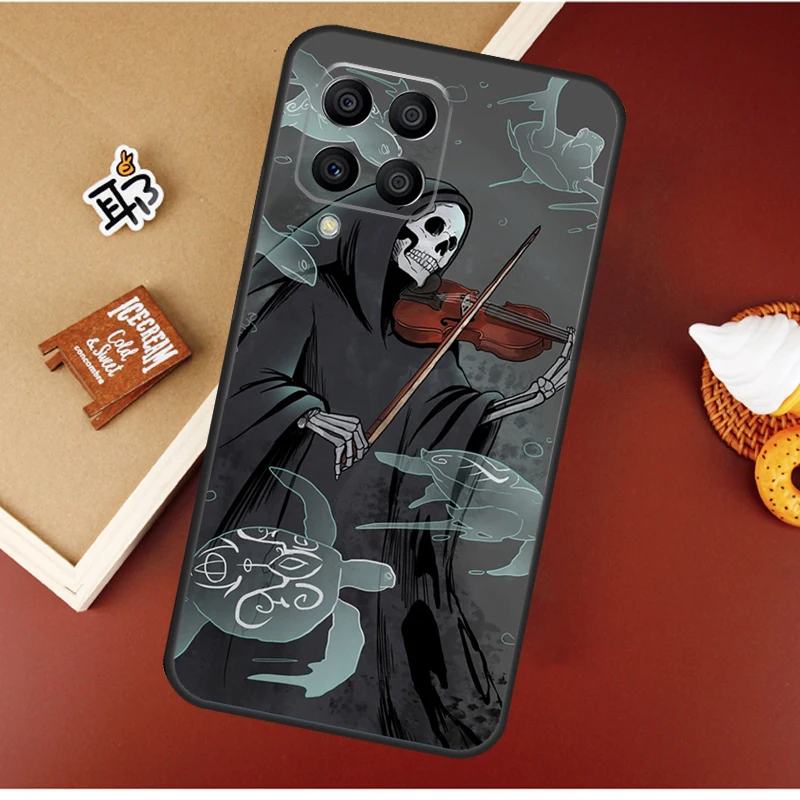  Music Violin For Samsung Galaxy M12 M32 M52 M13 M33 M53 M11 M31 M51 M15 M55 M14 M34 M54 M30s M20 Case