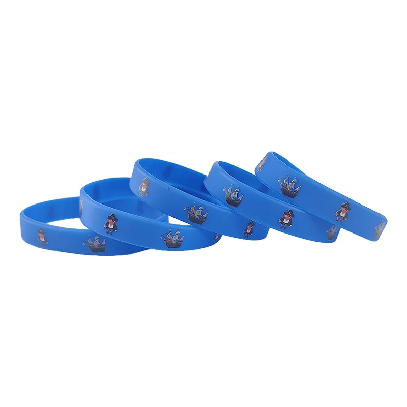 4/12/24 Stück Piraten-Silikon-Armbänder, Totenkopf, Piratenschiff, Gummi-Armbänder, Piraten-Thema, Partygeschenke für Mädchen und Jungen, Geburtstagsdekoration – Detail 5