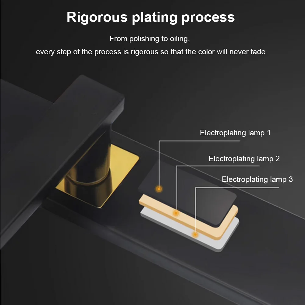 Mute Door Lock Split Handle Metal Door Security Lock with Keys Security Entrance Mechanical Door Lock for Bedroom Bathroom