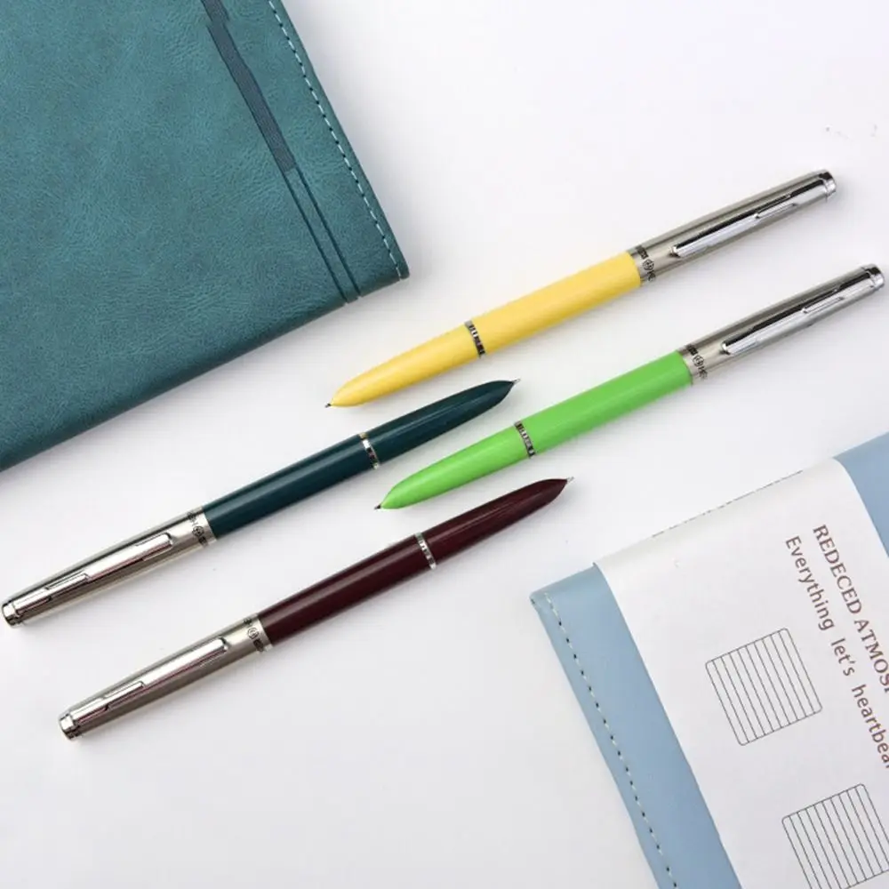 Metal Pen Elegant Hero 007 Fountain Pen Plastic Exquisite Stationery Pen Positive Attitude Smooth Writing Ink Pen Office