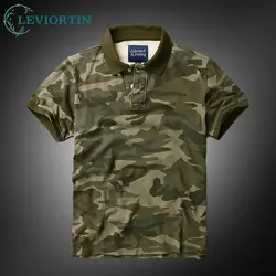 Men's Camo Polo Golf Shirt Hiking Dry Fit Short Sleeve T-Shirts Pique Collared Polo Breathable Sweat Absorbing Lapel T-shirt