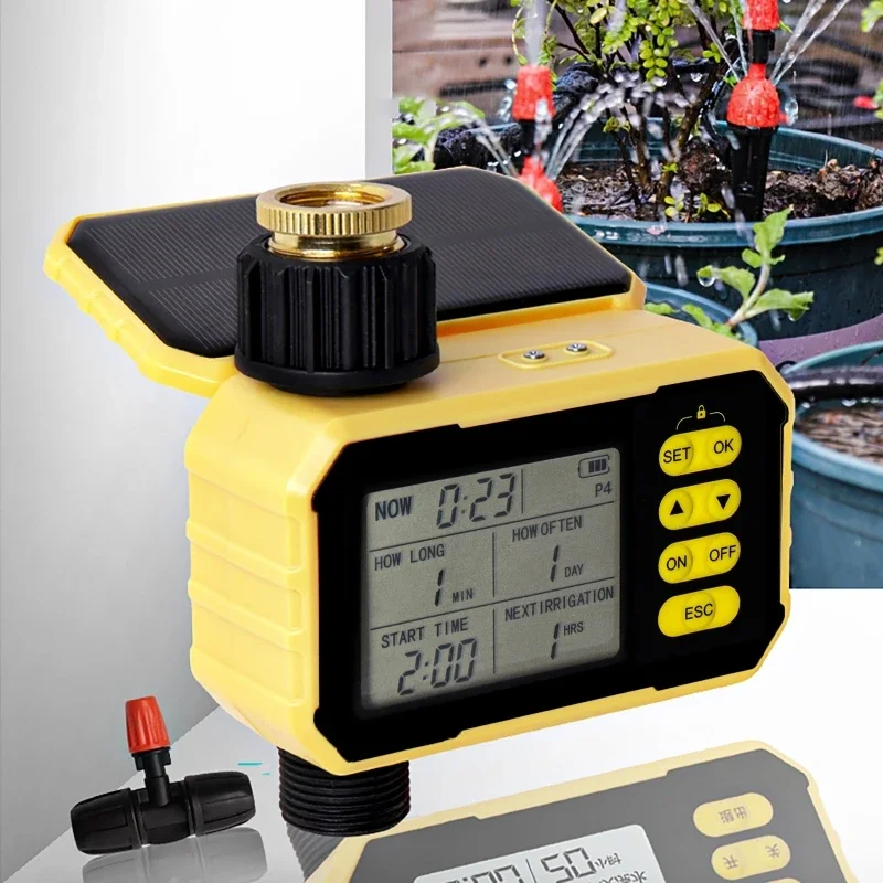 

Intelligent Irrigation Watering Timer Auto Water Saving Solar Irrigation Controller Garden Lawn Plant Solar Timer Controller