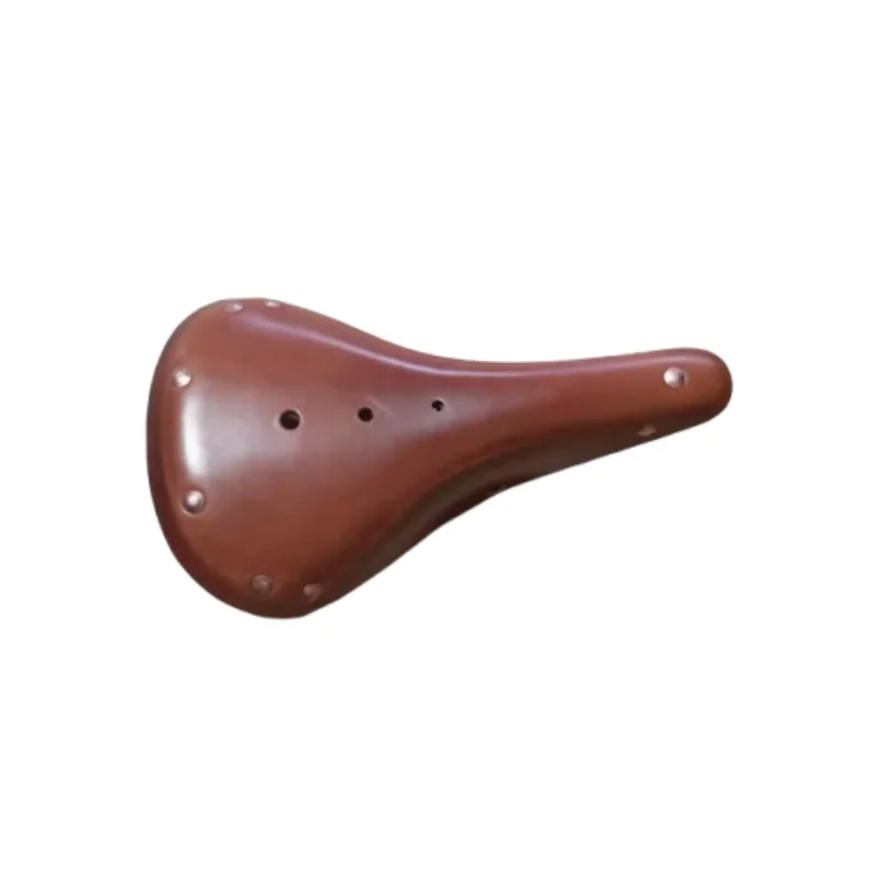 Retro high-end bicycle leather copper nail saddle mountain new bicycle pure leather rope track cushion