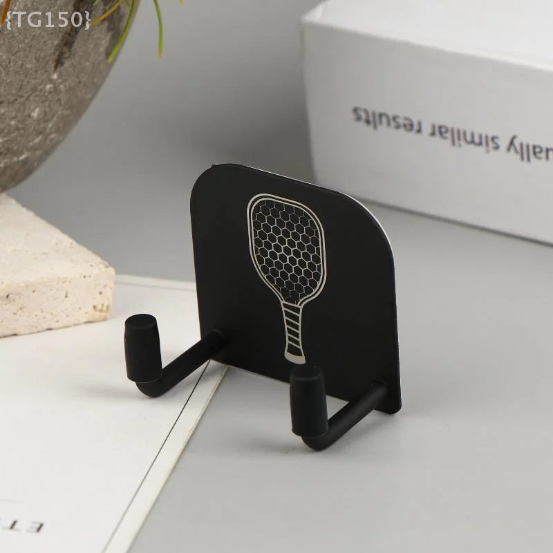 Universal Sports Racket Holder 2 PCS, Sturdy Stainless Steel Wall Hook For Multi-Sport Racket Storage