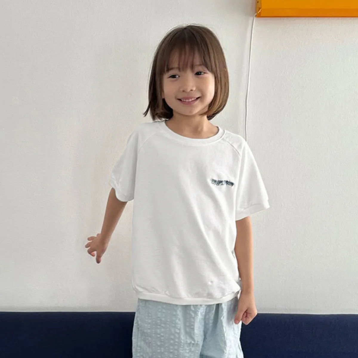 

2025 Summer New Baby Short Sleeve T Shirts Letter Embroidery Infant Girl Cotton Casual Tee Boys Loose O-neck Tops Baby Clothes