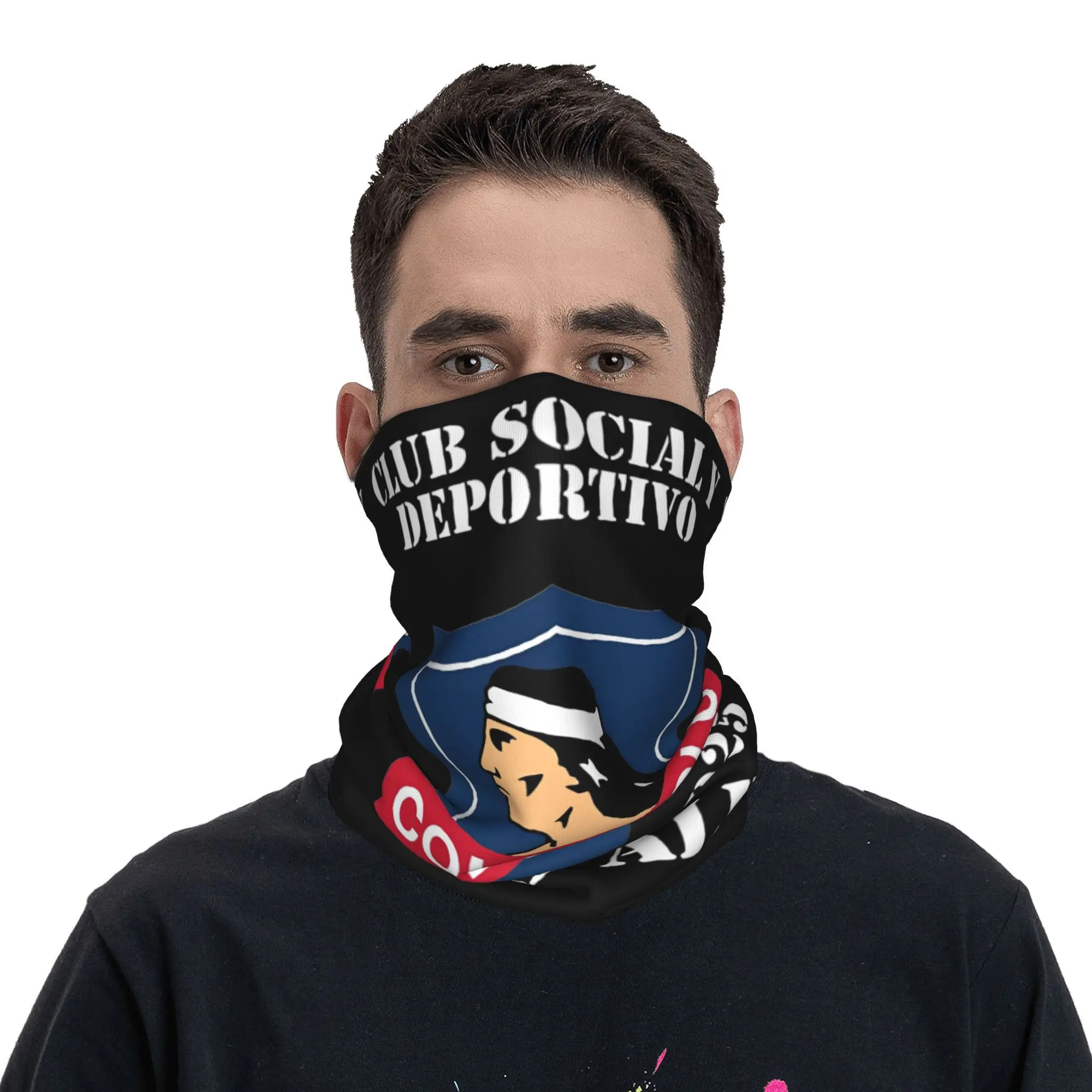 Social Y Deportivo Colo-Colo Bandana Neck Gaiter Printed Chile Football Balaclavas Wrap Scarf Headband Running Adult Windproof