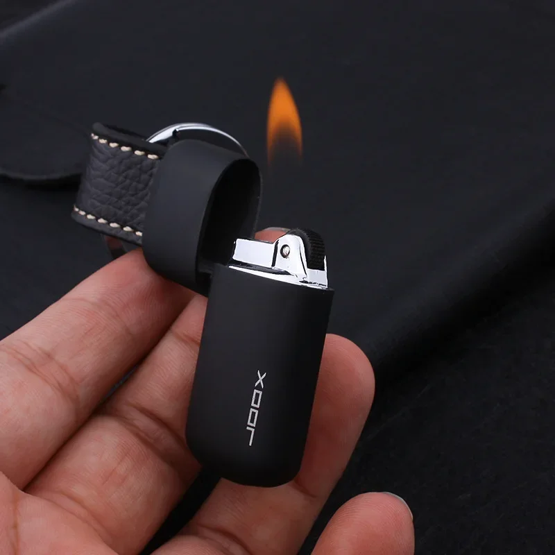 Portable Mini Keychain Inflatable Lighter Flint Air Pocket Pendant Leathers Lighter Men\'s Cigarette Accessories Dropshipping