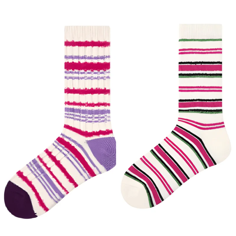 

Оригинальные женские термоноски до середины икры, осенние и зимние носки без костей, минималистичные женские носки в Instagram-стиле, набор из 2 пар