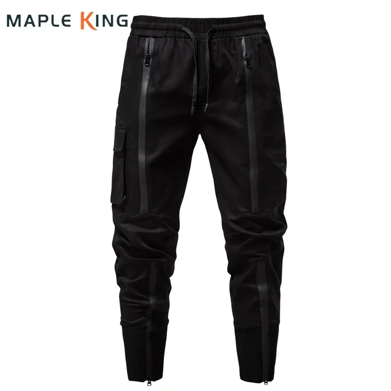 Harajuku Multi Zipper Tactical Pants Trousers Men Cargo Jumpsuit Hombre Steampunk Bottoms Casual Jogger Hip Hop Mens Trousers