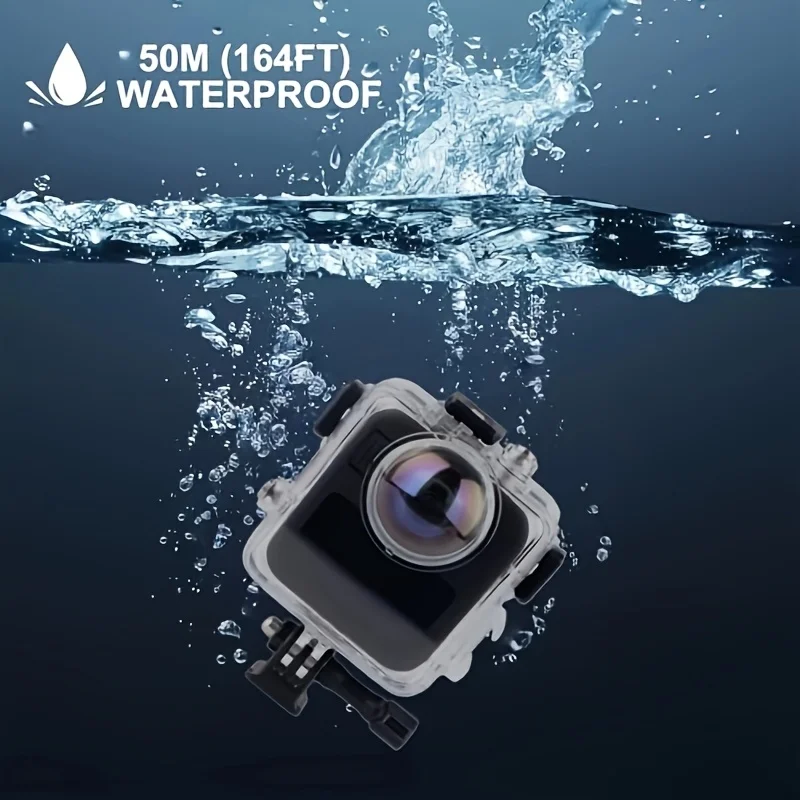 Waterproof Housing Case for GoProMAX 2, 50M/164FT Underwater Diving Protective Shell with Bracket Mount Accessories (Not for GoProMAX 2019 & MAX 360 2025)