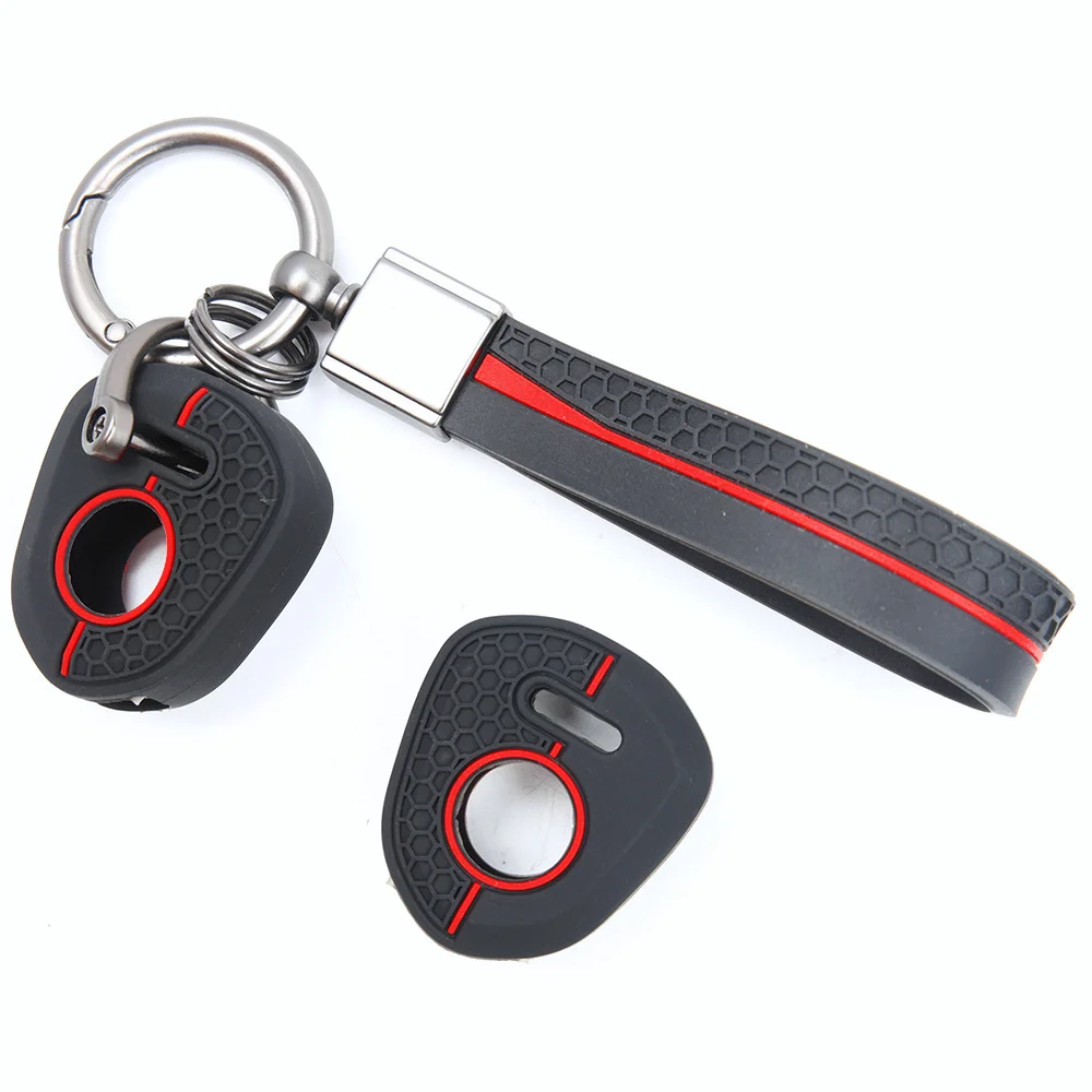 For Honda Africa Twin CRF1100L CRF1000L XRV750 Protective Silicone Remote Key Case Swivel Clip Strap Button Access Protection