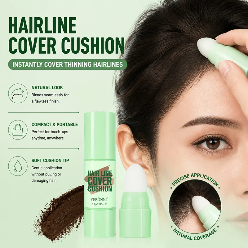 Hair Line Cover Cushion Stick Hair Shadow Stick Quick Cover Hairline Gray Hair Root Filler Portable Hair Touch‑Up Makeup Tool